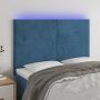 The Living Store Hoofdbord LED 144x5x118 128 cm fluweel donkerblauw Bedonderdeel - Thumbnail 1