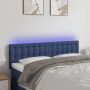 The Living Store Hoofdbord LED 144x5x78 88 cm stof blauw Bedonderdeel - Thumbnail 1