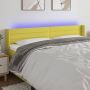 The Living Store Hoofdbord Kleurrijke LED-verlichting Verstelbare hoogte Comfortabele ondersteuning Snijdbare LED-strip Groen 163 x 16 x 78 88 cm (B x D x H) - Thumbnail 1
