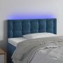 The Living Store Hoofdbord LED 80x5x78 88 cm fluweel donkerblauw Bedonderdeel - Thumbnail 1