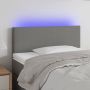 The Living Store Hoofdbord LED 80x5x78 88 cm stof donkergrijs Bedonderdeel - Thumbnail 1