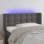 The Living Store Hoofdbord LED 93x16x78 88 cm kunstleer grijs Bedonderdeel - Thumbnail 1