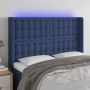 The Living Store Hoofdbord LED Blauw 147x16x118 128 cm Verstelbaar - Thumbnail 1