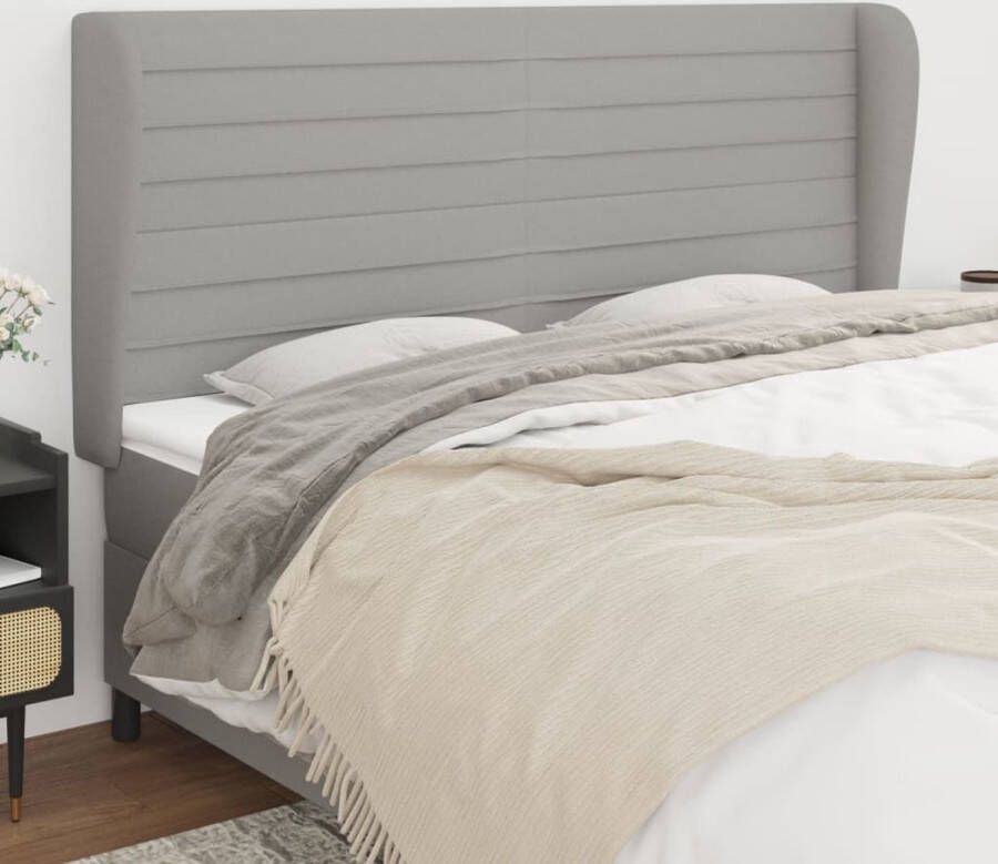 The Living Store Hoofdbord Lichtgrijs Verstelbare Hoogte Duurzaam Materiaal Stevige Houten Poten Comfortabele Ondersteuning Hoofd Bord Hoofdkussen Beddengoed Slaapcomfort Bedroom Decor