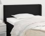 The Living Store Hoofdbord met randen 83x16x78 88 cm stof zwart Bedonderdeel - Thumbnail 1