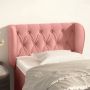 The Living Store Hoofdbord met randen 83x23x78 88 cm fluweel roze Bedonderdeel - Thumbnail 1