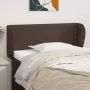 The Living Store Hoofdbord met randen 93x23x78 88 cm kunstleer bruin Bedonderdeel - Thumbnail 1