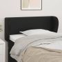 The Living Store Hoofdbord met randen 93x23x78 88 cm kunstleer zwart Bedonderdeel - Thumbnail 1