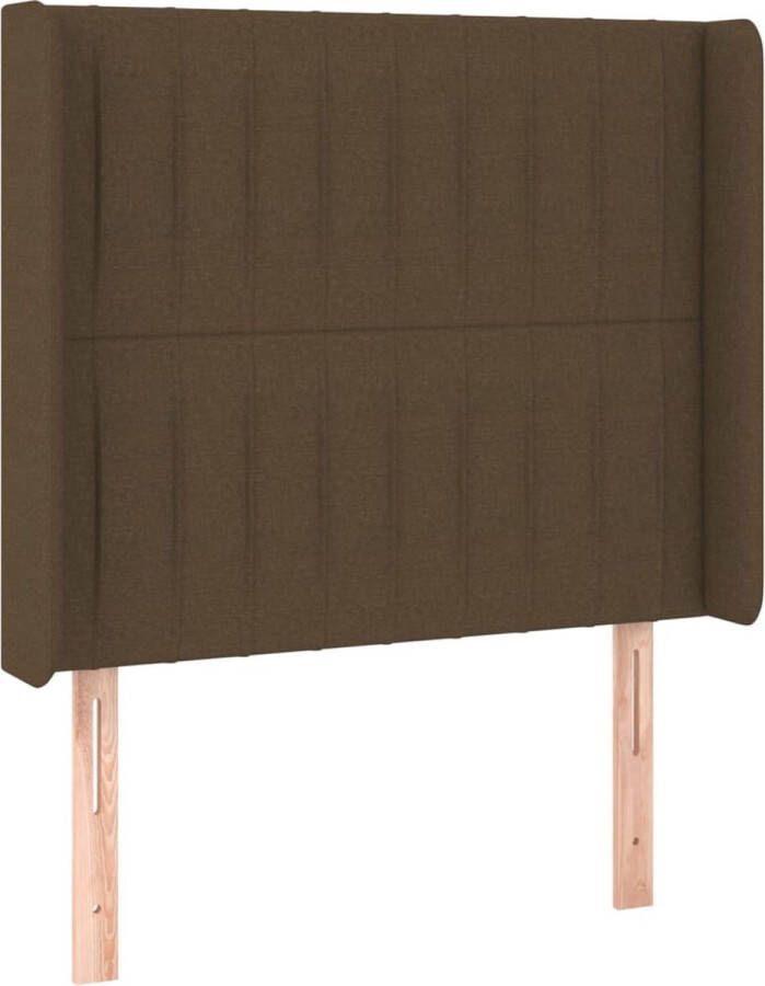 The Living Store Hoofdbord Trendy Hoofdeind met Verstelbare Hoogte Duurzaam Comfortabele Ondersteuning Donkerbruin 83x16x118 128 cm