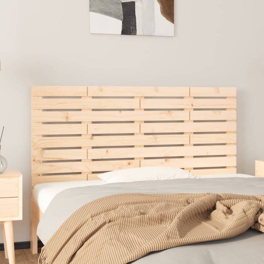 The Living Store Hoofdbord wandmontage 146x3x63 cm massief grenenhout Bedonderdeel