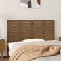 The Living Store Hoofdbord wandmontage 156x3x63 cm grenenhout honingbruin Bedonderdeel - Thumbnail 1