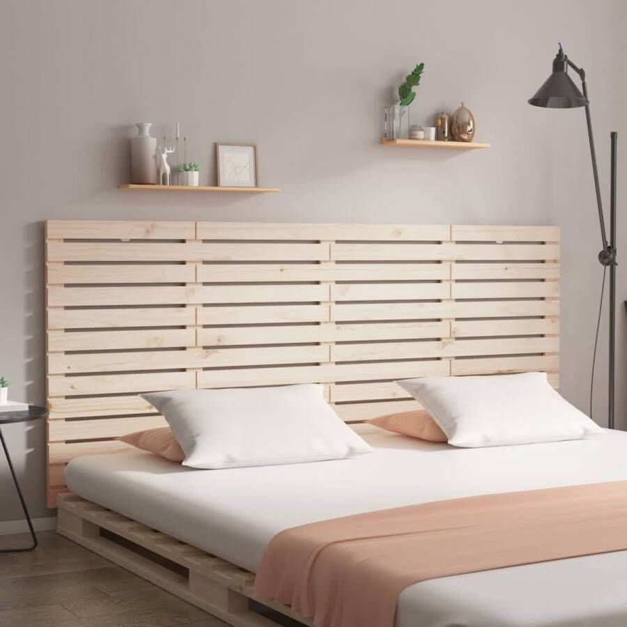 The Living Store Hoofdbord wandmontage 156x3x91-5 cm massief grenenhout Bedonderdeel