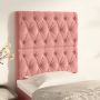 The Living Store Hoofdborden 2 st 80x7x78 88 cm fluweel roze Bedonderdeel - Thumbnail 1