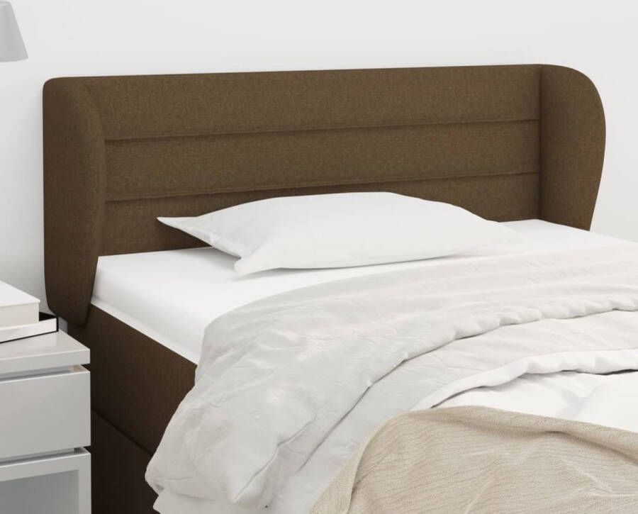 The Living Store Hoofdeind Hoofdbord 83 x 23 x 78 88 cm donkerbruin stof Hoofd Bord Hoofdkussen Beddecoratie Slaapkamers Bedroom Furniture - Foto 2