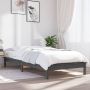 The Living Store Bedframe massief grenenhout grijs 100x200 cm Bedframe Bedframes Bed Bedbodem Ledikant Bed Frame Massief Houten Bedframe Slaapmeubel Eenpersoonsbed Bedden Bedbodems - Thumbnail 1