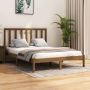 The Living Store Bedframe massief grenenhout honingbruin 135x190 cm 4FT6 Double Bedframe Bedframes Bed Bedbodem Ledikant Bed Frame Massief Houten Bedframe Slaapmeubel Tweepersoonsbed Bedden Bedbodems - Thumbnail 2