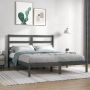 The Living Store Bedframe massief hout grijs 150x200 cm 5FT King Size Bedframe Bedframes Bed Bedbodem Ledikant Bed Frame Massief Houten Bedframe Slaapmeubel Tweepersoonsbed Bedden Bedbodems - Thumbnail 1