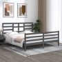 The Living Store Bedframe massief hout grijs 180x200 cm 6FT Super King Bedframe Bedframes Bed Bedbodem Ledikant Bed Frame Massief Houten Bedframe Slaapmeubel Tweepersoonsbed Bedden Bedbodems - Thumbnail 1