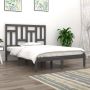 The Living Store Bedframe massief grenenhout grijs 150x200 cm 5FT King Size Bedframe Bedframes Bed Bedbodem Ledikant Bed Frame Massief Houten Bedframe Slaapmeubel Tweepersoonsbed Bedden Bedbodems - Thumbnail 2