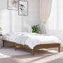 The Living Store Bedframe massief grenenhout honingbruin 90x200 cm Bedframe Bedframes Bed Bedbodem Ledikant Bed Frame Massief Houten Bedframe Slaapmeubel Eenpersoonsbed Bedden Bedbodems - Thumbnail 2