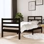 The Living Store Bedframe massief hout zwart 75x190 cm 2FT6 small single Bedframe Bedframes Bed Bedbodem Ledikant Bed Frame Massief Houten Bedframe Slaapmeubel Eenpersoonsbed Bedden Bedbodems - Thumbnail 2