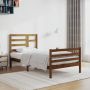 The Living Store Bedframe massief hout honingbruin 90x200 cm Bedframe Bedframes Bed Bedbodem Ledikant Bed Frame Massief Houten Bedframe Slaapmeubel Eenpersoonsbed Bedden Bedbodems - Thumbnail 1