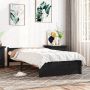 The Living Store Bedframe massief hout zwart 90x200 cm Bedframe Bedframes Bed Bedbodem Ledikant Bed Frame Massief Houten Bedframe Slaapmeubel Eenpersoonsbed Bedden Bedbodems - Thumbnail 2