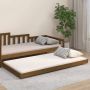 The Living Store Bedframe massief grenenhout honingbruin 100x200 cm Bedframe Bedframes Eenpersoonsbed Bed Bedombouw Ledikant Houten Bedframe Zwart Bed Stalen Bedframe Laag Bedframe Logeerbed - Thumbnail 2