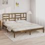 The Living Store Bedframe massief hout honingbruin 200x200 cm Bedframe Bedframes Bed Bedbodem Ledikant Bed Frame Massief Houten Bedframe Slaapmeubel Tweepersoonsbed Bedden Bedbodems - Thumbnail 2