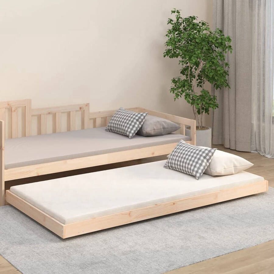 The Living Store Houten Bedframe Grenenhout 80 x 200 cm Stabiel en Stevig Houten Bedframe Grenenhout Bed Enkel Bed Stapelbare Bed Slaapcomfort
