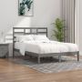 The Living Store Bedframe massief hout grijs 160x200 cm Bedframe Bedframes Bed Bedbodem Ledikant Bed Frame Massief Houten Bedframe Slaapmeubel Tweepersoonsbed Bedden Bedbodems - Thumbnail 1