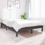 The Living Store Bedframe massief grenenhout grijs 120x200 cm Bedframe Bedframes Bed Bedbodem Ledikant Bed Frame Massief Houten Bedframe Slaapmeubel Tweepersoonsbed Bedden Bedbodems - Thumbnail 2