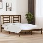 The Living Store Bedframe massief grenenhout honingbruin 135x190 cm 4FT6 Double Bedframe Bedframes Bed Bedbodem Ledikant Bed Frame Massief Houten Bedframe Slaapmeubel Tweepersoonsbed Bedden Bedbodems - Thumbnail 2