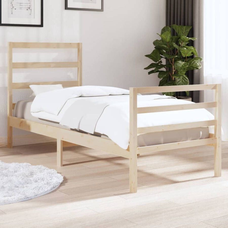 The Living Store Houten Bedframe Klassiek 195.5 x 96 x 100 cm Massief grenenhout