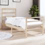 The Living Store Bedframe massief grenenhout 90x190 cm 3FT Single Bedframe Bedframes Eenpersoonsbed Bed Bedombouw Enkel Bed Frame Bed Frame Ledikant Houten Bedframe Slaapmeubel - Thumbnail 2