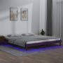 The Living Store Houten Bedframe LED-verlichting 120 x 200 cm Massief grenen - Thumbnail 2