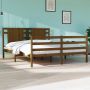 The Living Store Bedframe grenenhout honingbruin 150x200 cm 5FT King Size Bedframe Bedframes Bed Bedbodem Ledikant Bed Frame Massief Houten Bedframe Slaapmeubel Tweepersoonsbed Bedden Bedbodems - Thumbnail 1