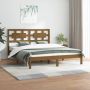 The Living Store Bedframe grenenhout honingbruin 180x200 cm 6FT Super King Bedframe Bedframes Tweepersoonsbed Bed Bedombouw Dubbel Bed Frame Bed Frame Ledikant Houten Bedframe Tweepersoonsbedden - Thumbnail 1