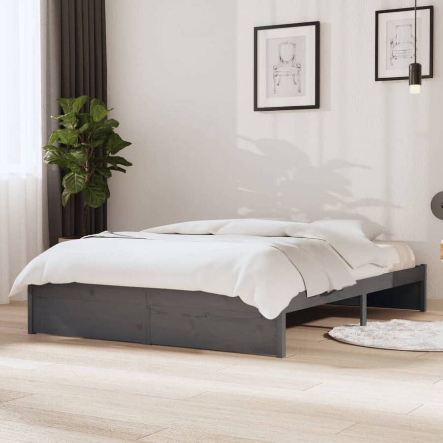 The Living Store Houten Bedframe Modern Meubels 205.5 x 145.5 x 31 cm Massief grenenhout