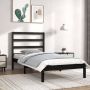 The Living Store Bedframe massief grenenhout zwart 90x200 cm Bedframe Bedframes Bed Bedbodem Ledikant Bed Frame Massief Houten Bedframe Slaapmeubel Eenpersoonsbed Bedden Bedbodems - Thumbnail 3