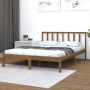 The Living Store Bedframe massief grenenhout honingbruin 160x200 cm Bedframe Bedframes Bed Bedbodem Ledikant Bed Frame Massief Houten Bedframe Slaapmeubel Bedden Bedbodems Ledikanten - Thumbnail 1