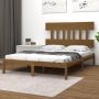 The Living Store Bedframe massief hout honingbruin 200x200 cm Bedframe Bedframes Tweepersoonsbed Bed Bedombouw Dubbel Bed Frame Bed Frame Ledikant Bedframe Met Hoofdeinde Tweepersoonsbedden - Thumbnail 2