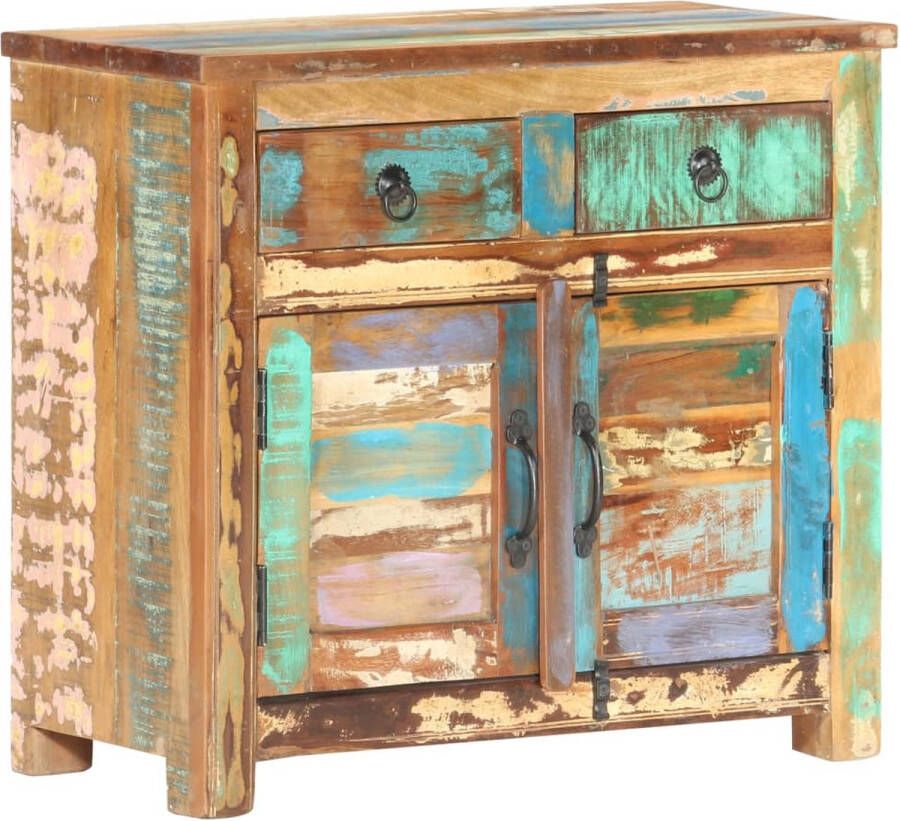 The Living Store Houten Dressoir Antieke Stijl Opbergkast 70 x 35 x 65 cm Gerecycled Hout