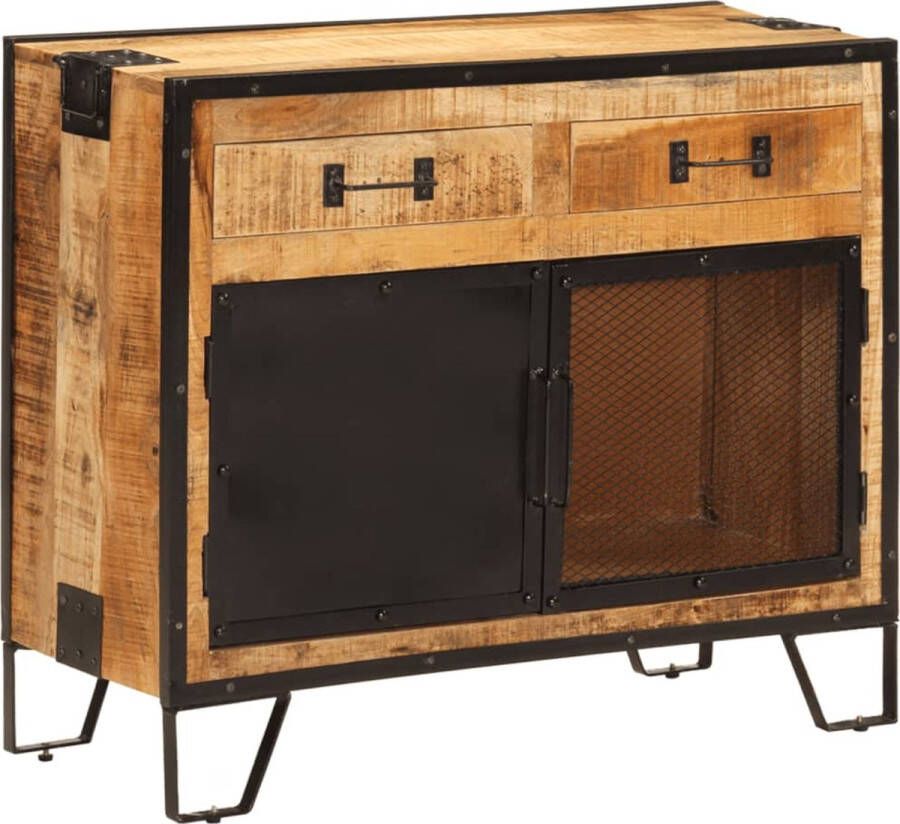 The Living Store Houten Dressoir Opbergkast 80 x 31 x 66 cm Massief mangohout