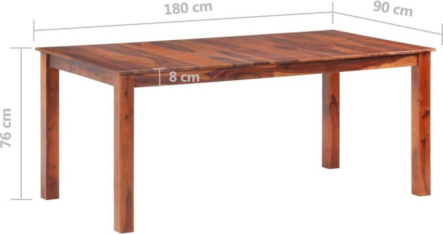 The Living Store Houten eettafel Sheesham 180x90x76 honingkleurig - Foto 2