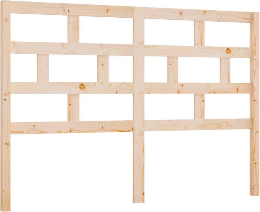 The Living Store Houten Hoofdbord Grenenhout 126 x 4 x 100 cm Klassieke uitstraling Hoofd Bord Beddecoratie Hoofdeinde Grenenhout Meubels Houten Hoofdbord - Foto 2