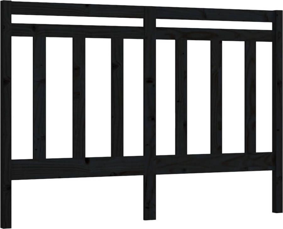 The Living Store Houten Hoofdeinde Zwarte Klassieke Uitstraling 146 x 4 x 100 cm Montage vereist Houten Hoofdbord Klassieke Hoofdbord Zwarte Hoofdbord Hoofddekens Slaapkamers Decoreren - Foto 2
