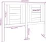 The Living Store Hoofdbord 126x4x100 cm massief grenenhout grijs Bedonderdeel - Thumbnail 2