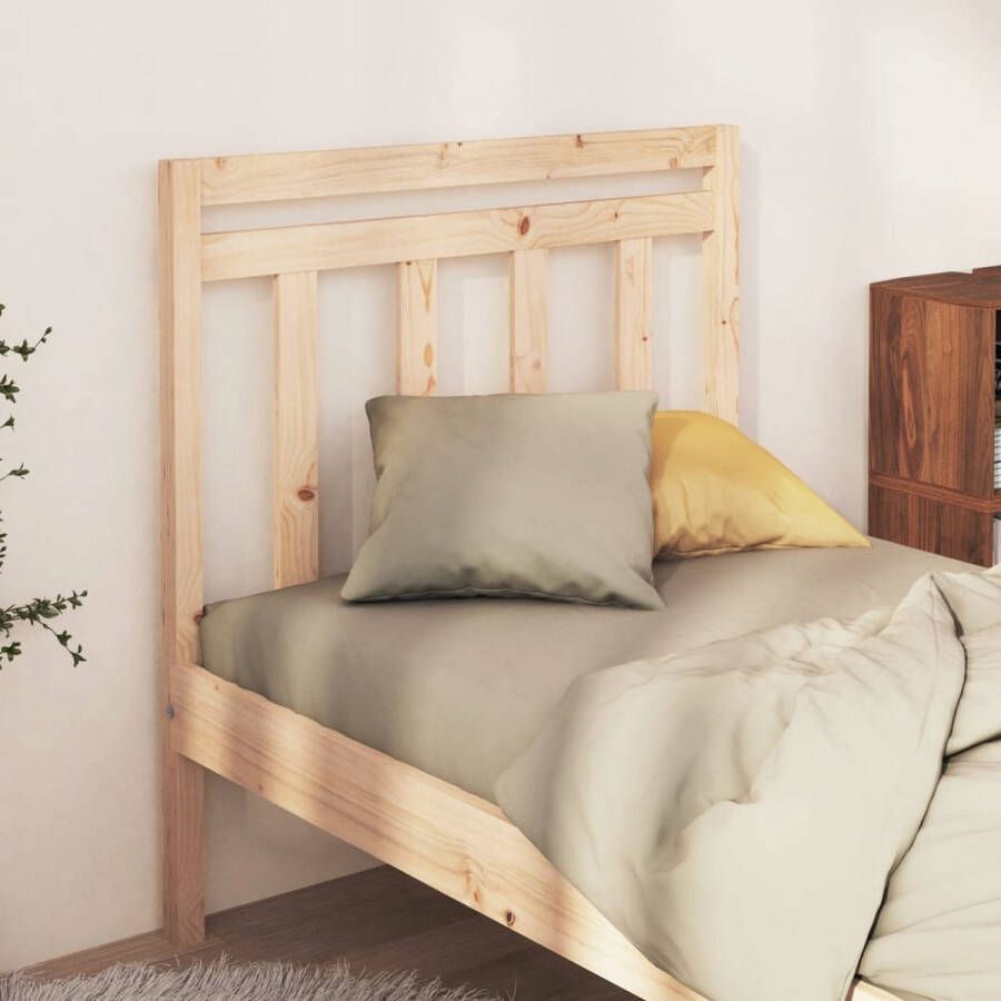 The Living Store Houten Hoofdeinde Klassieke Uitstraling Hoofdbord voor bed zonder hoofdeinde Afmetingen- 81 x 4 x 100 cm Massief grenenhout