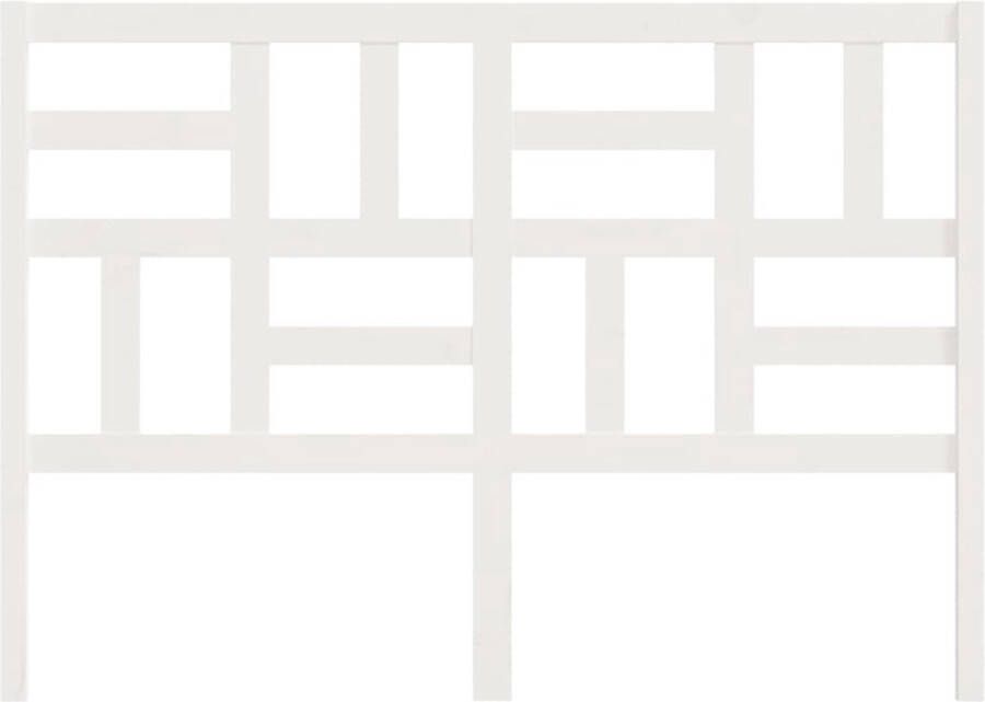 VidaXL The Living Store Houten Hoofdeinde Trendy Design Hoofdbord 146 x 4 x 104 cm Wit